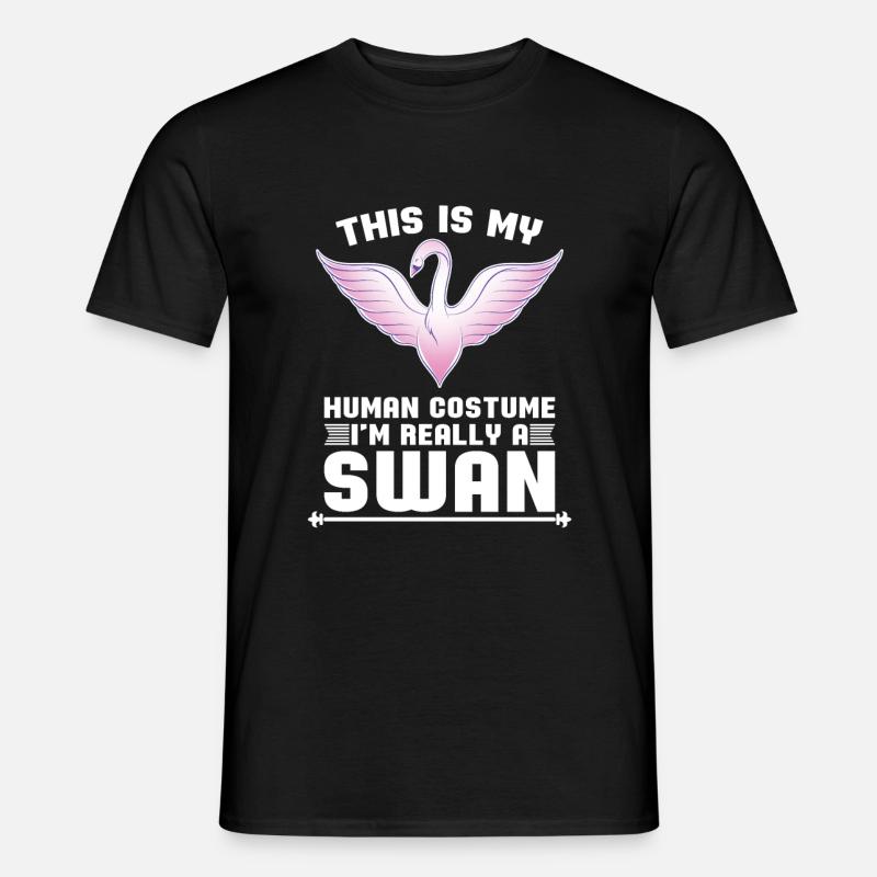 Schwan - Männer T-Shirt - Schwarz
