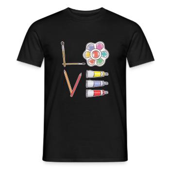 Art painting - Men's T-Shirt - black - Front - AI Model Male 178 light (178cm)