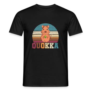 Quokka Australia animal lover - Men's T-Shirt - black - Front - AI Model Male 178 light (178cm)