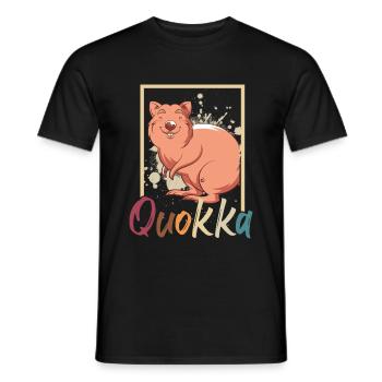 Quokka - Männer T-Shirt - Schwarz - Vorne - AI Model Male 178 light (178cm)