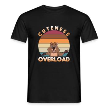Animal Quokka Australie - T-shirt homme - noir - Devant - AI Model Male 178 light (178cm)