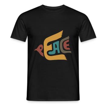 Amoureux des oiseaux liberté paix amour - T-shirt homme - noir - Devant - AI Model Male 178 light (178cm)
