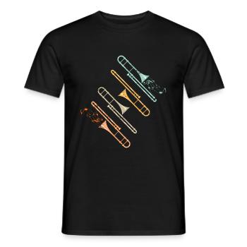 Posaune Marching Band - Männer T-Shirt - Schwarz - Vorne - AI Model Male 178 light (178cm)