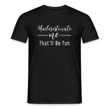 sarcasm - Men's T-Shirt - black - Front - AI Model Male 178 light (178cm)