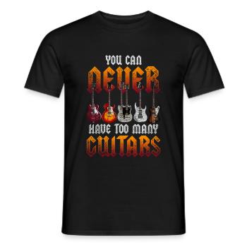 Gitarre Musiker Musik - Männer T-Shirt - Schwarz - Vorne - AI Model Male 178 light (178cm)