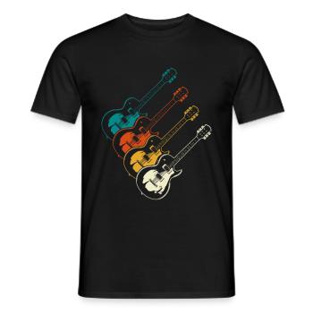 Gitarre Musik Musiker - Männer T-Shirt - Schwarz - Vorne - AI Model Male 178 light (178cm)
