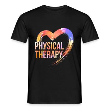 Leidenschaft Physiotherapie - Männer T-Shirt - Schwarz - Vorne - AI Model Male 178 light (178cm)