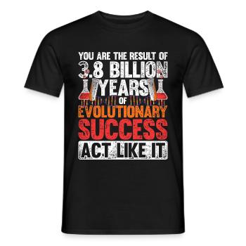 Biologie Evolution - Männer T-Shirt - Schwarz - Vorne - AI Model Male 178 light (178cm)