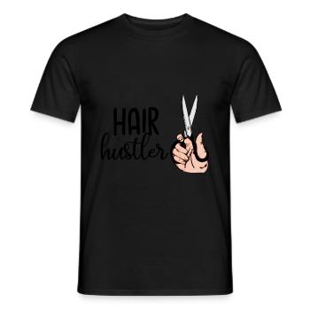 Coiffeuse coiffure profession - T-shirt homme - noir - Devant - AI Model Male 178 light (178cm)