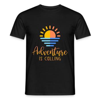 Travel Travel Holiday World Tour Flying - Men's T-Shirt - black - Front - AI Model Male 178 light (178cm)