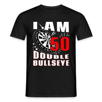 50th Birthday Dart - Men's T-Shirt - black - Front - AI Model Male 178 light (178cm)