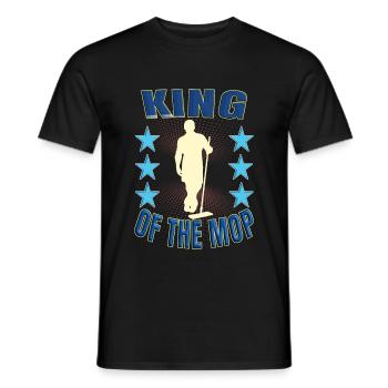 King of the mop for all cleaners - Men's T-Shirt - black - Front - AI Model Male 178 light (178cm)