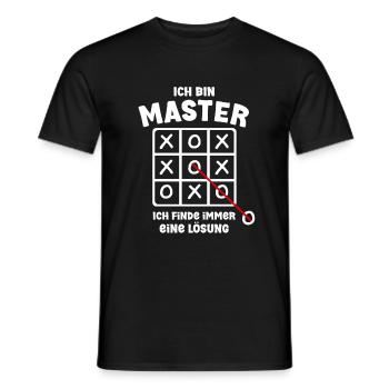 Ich bin Master Spruch Geschenk Uni Abschluss - Männer T-Shirt - Schwarz - Vorne - AI Model Male 178 light (178cm)