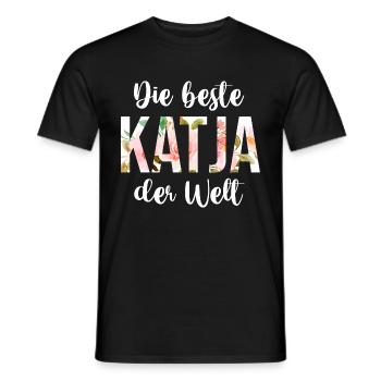 Katja - Männer T-Shirt - Schwarz - Vorne - AI Model Male 178 light (178cm)