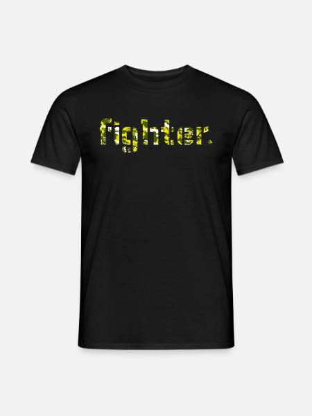 fighter. camouflage yellow - Men's T-Shirt - black