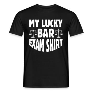 My luck at the bar exam - Men's T-Shirt - black - Front - AI Model Male 178 light (178cm)