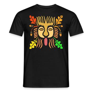Lion africa tribal holiday - Men's T-Shirt - black - Front - AI Model Male 178 light (178cm)