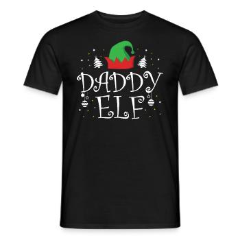 Daddy Elf T-shirt - Funny Christmas Dad Shirts - Men's T-Shirt - black - Front - AI Model Male 178 light (178cm)