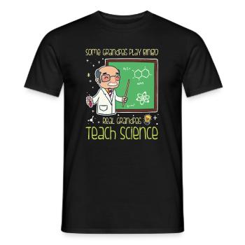Professeur de sciences - Enseigner les sciences aux vrais grands-parents - T-shirt homme - noir - Devant - AI Model Male 178 light (178cm)