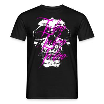 Techno Techno Techno Skull - Men's T-Shirt - black - Front - AI Model Male 178 light (178cm)
