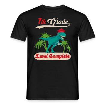 1. Klasse Level Vollständiger Dinosaurier / 1. Klasse - Männer T-Shirt - Schwarz - Vorne - AI Model Male 178 light (178cm)