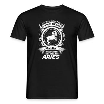 Aries zodiac sign - zodiac aries - Men's T-Shirt - black - Front - AI Model Male 178 light (178cm)