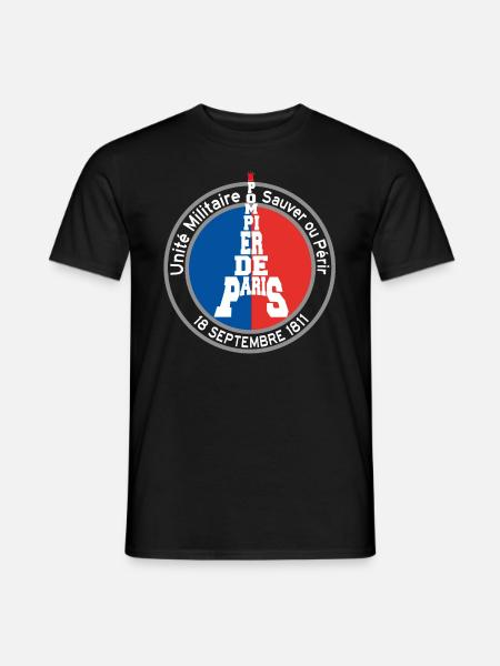 sapeur pompier de paris,cadeau ,citation - T-shirt homme - noir