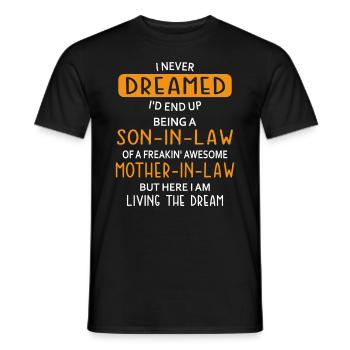 Je n'ai jamais rêvé que je finirais par être belle-mère - T-shirt homme - noir - Devant - AI Model Male 178 light (178cm)