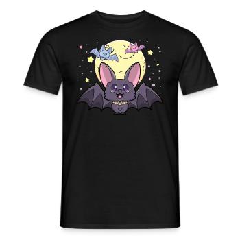 pastel goth effrayant kawaii chauves-souris mignonnes chauves-souris halloween - T-shirt homme - noir - Devant - AI Model Male 178 light (178cm)