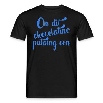 On Dit Chocolatine Putaing Con - T-shirt homme - noir - Devant - AI Model Male 178 light (178cm)