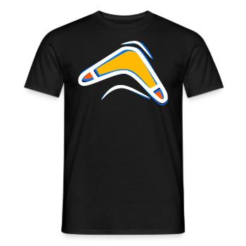 Boomerang - Men's T-Shirt - black - Front - AI Model Male 178 light (178cm)