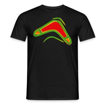 Boomerang - Men's T-Shirt - black - Front - AI Model Male 178 light (178cm)
