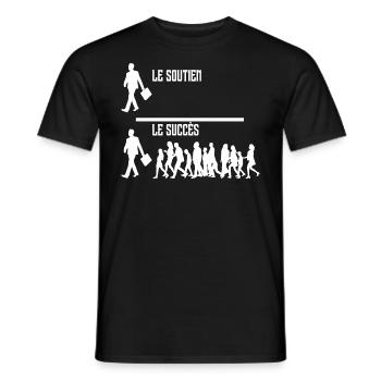 Le Soutien Le Succès - T-shirt homme - noir - Devant - AI Model Male 178 light (178cm)