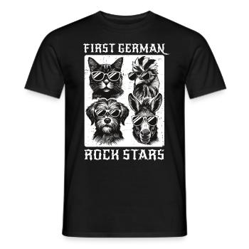 Bremen Town Musicians German Fairy Tales - Men's T-Shirt - black - Front - AI Model Male 178 light (178cm)