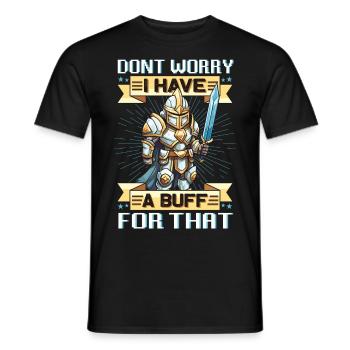 Gamer Gaming RPG Rollenspiel PC Paladin - Men's T-Shirt - black - Front - AI Model Male 178 light (178cm)