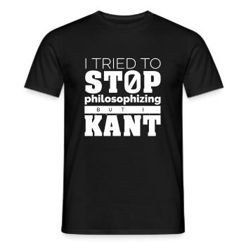 Philosophie Kant Shirt - Männer T-Shirt - Schwarz - Vorne - AI Model Male 178 light (178cm)