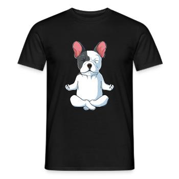Cadeau de bouledogue français Bouledogue français - T-shirt homme - noir - Devant - AI Model Male 178 light (178cm)