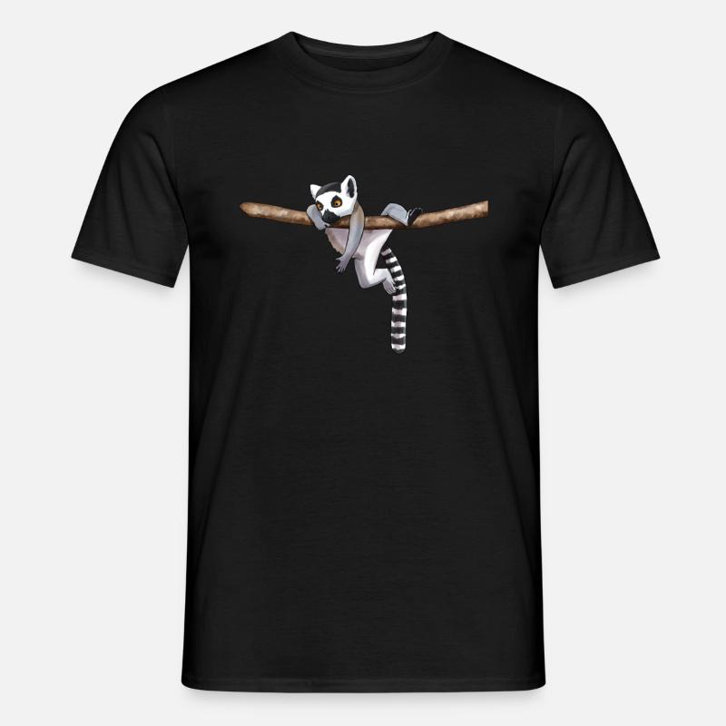 Lemur - Männer T-Shirt - Schwarz