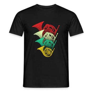 French Horn Orchestre - T-shirt homme - noir - Devant - AI Model Male 178 light (178cm)