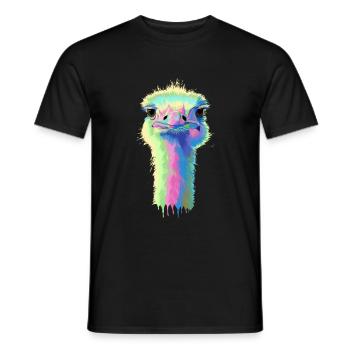 Strauß - Männer T-Shirt - Schwarz - Vorne - AI Model Male 178 light (178cm)