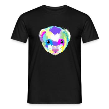 Splash Frettchen - Männer T-Shirt - Schwarz - Vorne - AI Model Male 178 light (178cm)