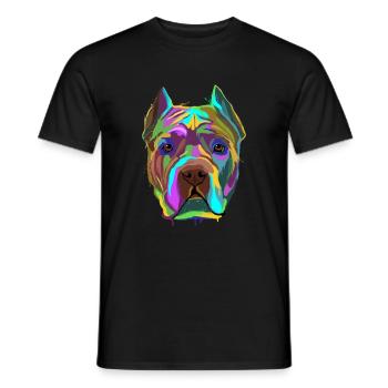 Splash Cane Corso Dog - Men's T-Shirt - black - Front - AI Model Male 178 light (178cm)