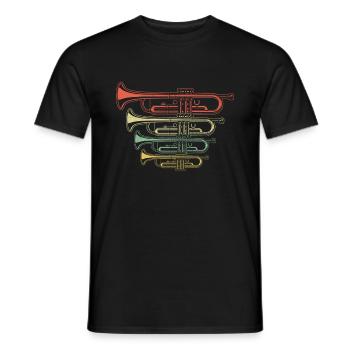 Trompette musicien cadeau pour les musiciens - T-shirt homme - noir - Devant - AI Model Male 178 light (178cm)