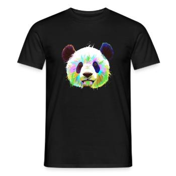 Splash Panda - Männer T-Shirt - Schwarz - Vorne - AI Model Male 178 light (178cm)