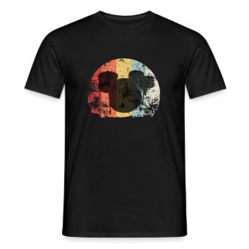 Retro Drums Gift Idea for Drummer - Men's T-Shirt - black - Front - AI Model Male 178 light (178cm)