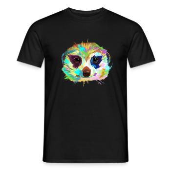 Portrait de suricate - T-shirt homme - noir - Devant - AI Model Male 178 light (178cm)