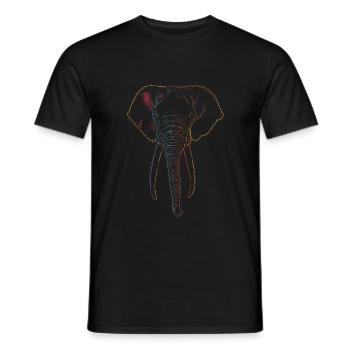 Elefant - Männer T-Shirt - Schwarz - Vorne - AI Model Male 178 light (178cm)