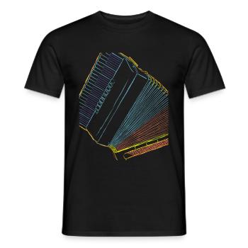 Accordéon musicien cadeau pour musiciens - T-shirt homme - noir - Devant - AI Model Male 178 light (178cm)