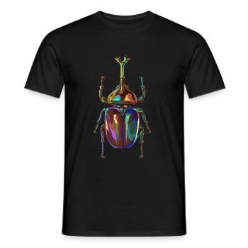 Farbiger Nashornkäfer - Männer T-Shirt - Schwarz - Vorne - AI Model Male 178 light (178cm)
