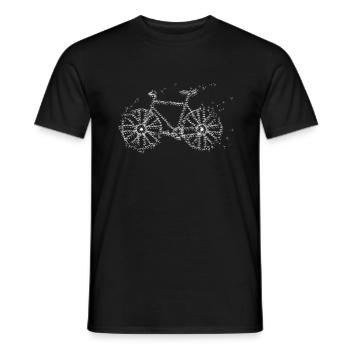 Dandelion Bike gift for Biker - Men's T-Shirt - black - Front - AI Model Male 178 light (178cm)
